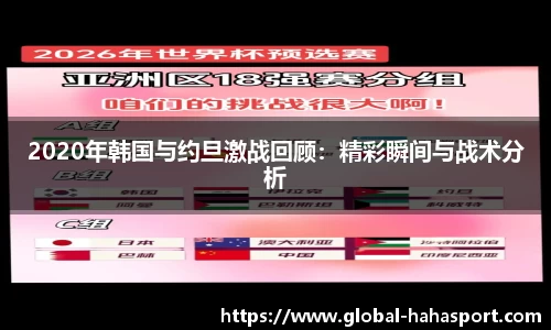 2020年韩国与约旦激战回顾：精彩瞬间与战术分析